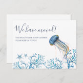 Waterverf Beach Bewegende Aankondiging Briefkaart (Voorkant / Achterkant)