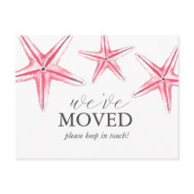 Waterverf Beach Bewegende Aankondiging Briefkaarte