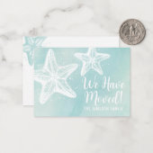 Waterverf Beach Bewegende Aankondiging Kaart (Voorkant / Achterkant in situ)