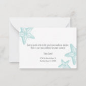 Waterverf Beach Bewegende Aankondiging Kaart (Achterkant)