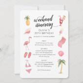 Waterverf Beach Birthday Weekend route Kaart (Voorkant)