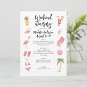 Waterverf Beach Birthday Weekend route Kaart (Staand voorkant)