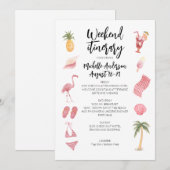 Waterverf Beach Birthday Weekend route Kaart (Voorkant / Achterkant)