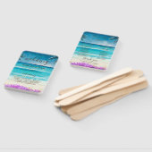 Waterverf Beach Blue Ocean Programma Set van fans Handwaaier (Niet-gemonteerd)