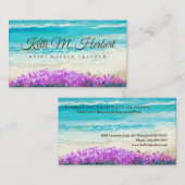 Waterverf Beach Blue Ocean Visitekaartje (Voorkant / Achterkant)