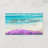 Waterverf Beach Blue Ocean Visitekaartje (Voorkant)