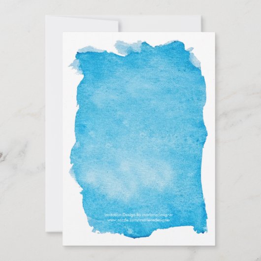 Waterverf Beach Bridal Shower Invitation Kaart (Achterkant)