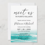 Waterverf Beach Caribbean Destination Wedding Kaart (Voorkant)