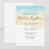 Waterverf Beach Childrens Adult Birthday Party Kaart (Voorkant / Achterkant)