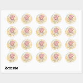 Waterverf Beach Clam & Pearls Bridal Dank u Ronde Sticker (Vel)