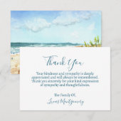 Waterverf Beach Dank u, sympathie Notitiekaartje (Voorkant / Achterkant)
