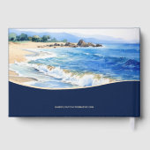 Waterverf Beach Foto begrafenis Memorial Gastenboek (Achterkant)
