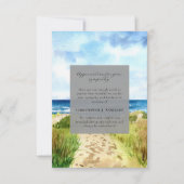 Waterverf Beach Foto Sympathy Begrafenismonument Bedankkaart (Voorkant)