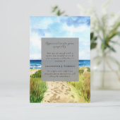 Waterverf Beach Foto Sympathy Begrafenismonument Bedankkaart (Staand voorkant)