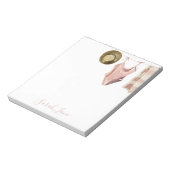 Waterverf Beach House Clothesline gepersonaliseerd Notitieblok (Linkerzijde)