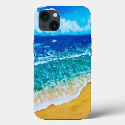 Waterverf Beach iPhone/iPad case (Achterkant)