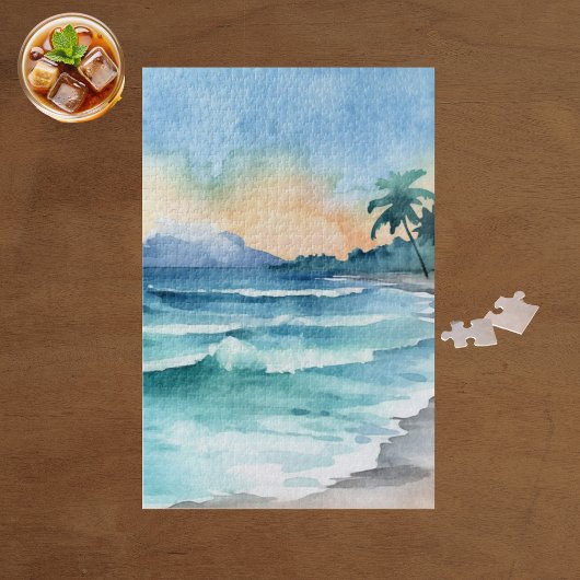 Waterverf Beach Jigsaw Puzzel