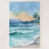Waterverf Beach Jigsaw Puzzel (Verticaal)