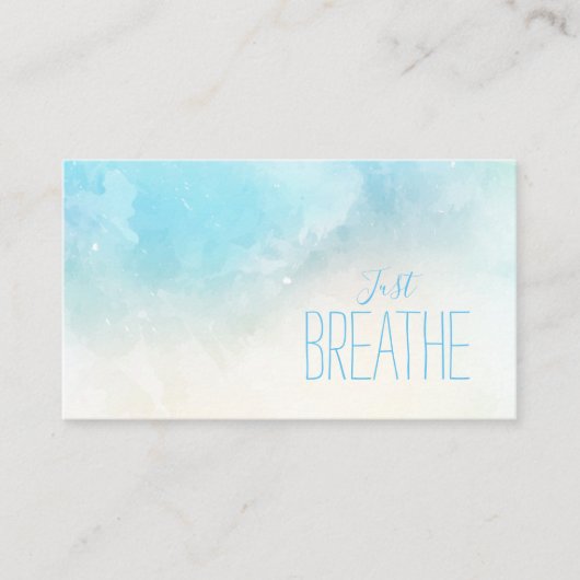 Waterverf Beach Just Breathe Yoga and Wellness Visitekaartje (Voorkant)