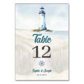 Waterverf Beach, Kust New England bruiloft Kaart (Achterkant)