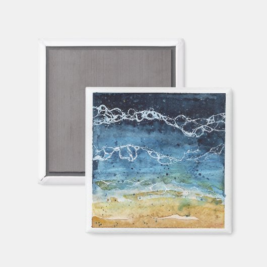 Waterverf Beach Magnet (Voorkant / Achterkant)