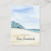 Waterverf Beach Memorial Service Prayer Kaart (Voorkant)