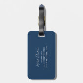 Waterverf Beach Monogram Bagagelabel (Achterkant verticaal)