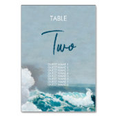 Waterverf Beach Monogram bruiloft Kaart (Voorkant)