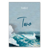 Waterverf Beach Monogram bruiloft Kaart (Voorkant)