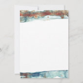 Waterverf Beach Newborn Baby Foto geboorte Aankondiging (Achterkant)