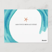 Waterverf Beach Nieuw adres Briefkaart (Achterkant)