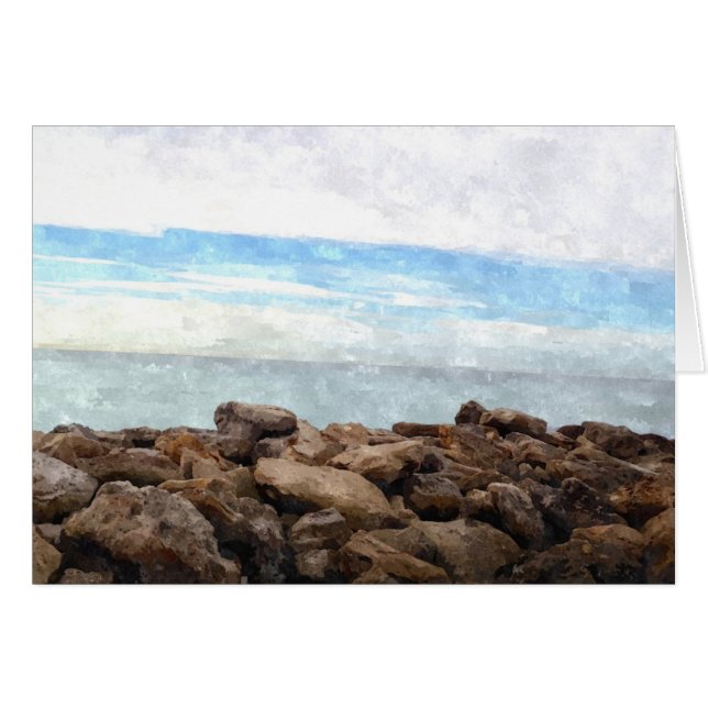 Waterverf Beach Note (Voorkant Horizontaal)