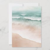 Waterverf Beach Ocean bruiloft uitnodiging (Achterkant)