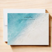 Waterverf Beach Ocean Gepersonaliseerde briefpapie Notitiekaartje