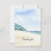 Waterverf Beach Ocean Memorial Bedankkaart (Voorkant)