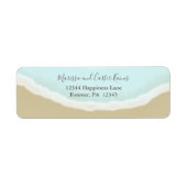 Waterverf Beach Ocean Retouradreslabel Etiket (Voorkant)