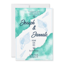 Waterverf Beach Ocean Sand Blue