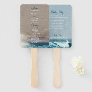 Waterverf Beach Ocean Waves Weddenprogramma Handwaaier