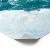 Waterverf Beach Ocean Waves Wedding Seding Chart Poster (Hoek)