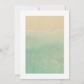 Waterverf Beach Palm Tree Boho Wedding Kaart (Achterkant)