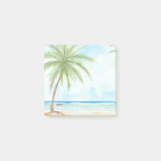 Waterverf Beach Palm Tree Post it Pad Post-it® Notes