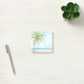 Waterverf Beach Palm Tree Post it Pad Post-it® Notes (Kantoor)