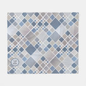 Waterverf Beach Pattern Monogram Fleece Blanket (Voorkant (Horizontaal))