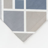 Waterverf Beach Pattern Monogram Fleece Blanket Deken (Hoek)