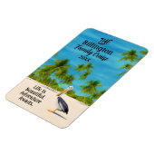 Waterverf Beach Pelican Ocean Cruise Cabin Deur Magneet (Linkerzijde)