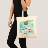 Waterverf Beach Quote Canvas tas (Voorkant (product))