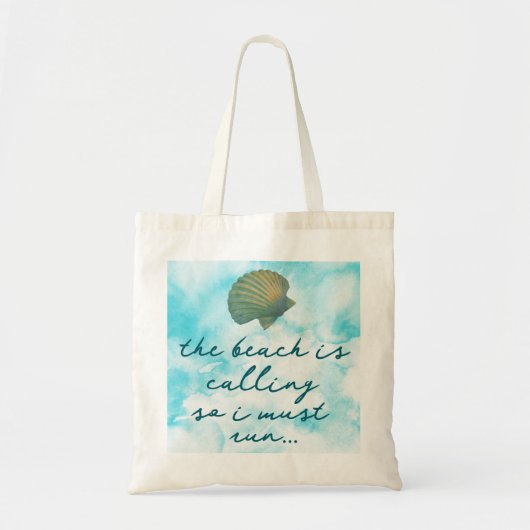 Waterverf Beach Quote Canvas tas (Voorkant)