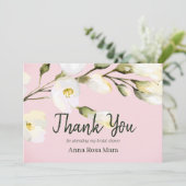 *~* Waterverf Beach Roos Buds Vrijgezellenfeest Bedankkaart (Staand voorkant)