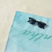 Waterverf Beach Sand Monogram Beach Towel Strandlaken (In situ)