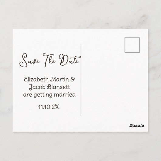 Waterverf Beach Save the Date Briefkaart (Achterkant)